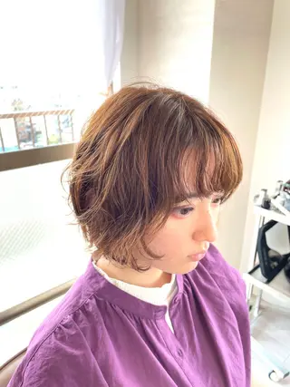 ショート パーマ レイヤー/パーマ /縮毛/ 宮本 泰周のヘアスタイル