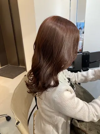 セミロング ✨色持ちの良い艶 カラー✨蟹江真世のヘアスタイル