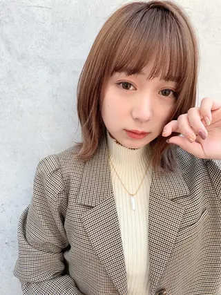 ミディアム カラー 髪質改善☆ 縮毛矯正miyuのヘアスタイル