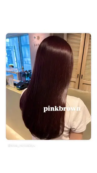 カラー 暖色カラー 奥村陽花のヘアスタイル