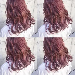 セミロング カラー ヘアアレンジ TAKUMAブリーチ /切りっぱなし🪽のヘアスタイル