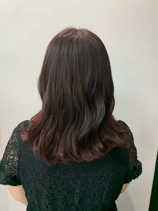 セミロング 🌷ラベンダーピンク 顔まわり🌷ねいろのヘアスタイル
