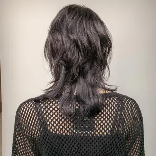 ミディアム パーマ 美髪/デザイン /　湯本　哲也のヘアスタイル