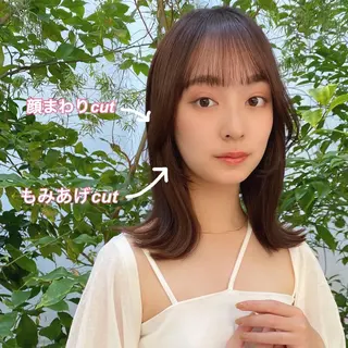 ミディアム ナガイ アヤのヘアスタイル