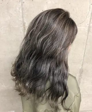 セミロング カラー ノンダメージ髪質改善 カラー💎/KURAのヘアスタイル