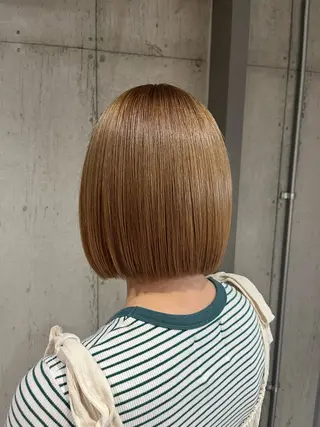 ミディアム カラー ヘアアレンジ ボブ×艶カラー 特化・リクト💥のヘアスタイル