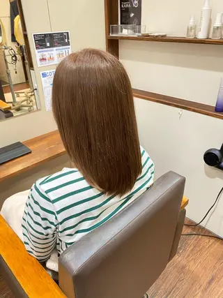 セミロング カラー 髪質改善特化 長澤友哉のヘアスタイル
