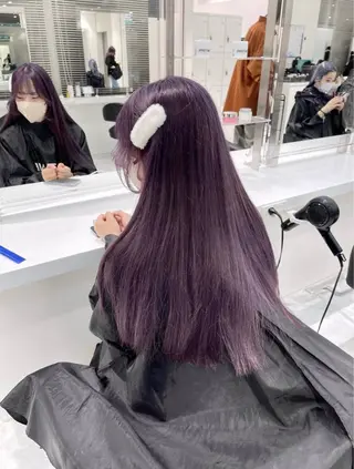ロング カラー 🎀愛されピンク ラベンダー💜ゆいのヘアスタイル