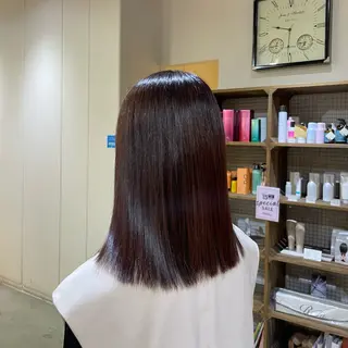 ミディアム 透け感カラー/レイヤ ーAI🪽🩵のヘアスタイル