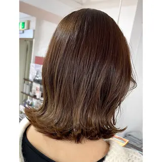 ミディアム カラー ヘアアレンジ 🦋エクステ/透明感 カラー🦋宮川莉央のヘアスタイル