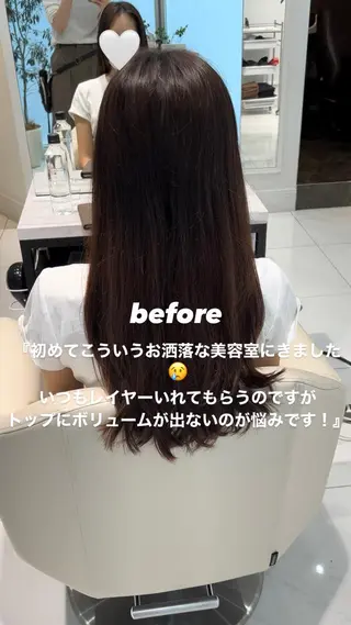 セミロング カラー ヘアアレンジ ✨まとまるボブ/ 切りっぱなし/ユキナのヘアスタイル