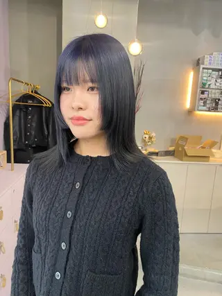 ミディアム カラー 前橋 姫奈のヘアスタイル