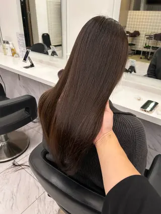 セミロング カラー パーマ ヘアアレンジ メンズ キッズ 🦋韓国レイヤー｜ 透明感グレージュ🦋のヘアスタイル