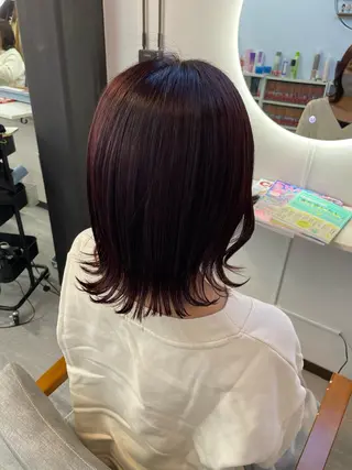 カラー オノ アカネのヘアスタイル