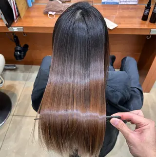 ロング 縮毛矯正/髪質改善 /韓国風　山川春輝のヘアスタイル