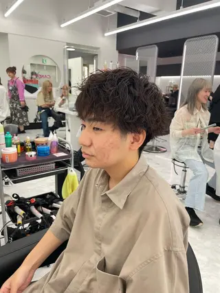 ショート カラー パーマ 🔷横浜/メンズ TAKUMI🔷のヘアスタイル