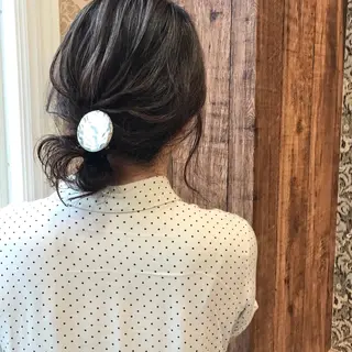 ミディアム ヘアアレンジ HARUNA/ミセス 大人ショートヘアのヘアスタイル