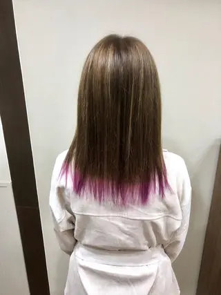 セミロング カラー 東條 克義のヘアスタイル