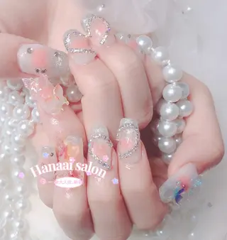 セミロング Hanaai salon あまねのネイルデザイン