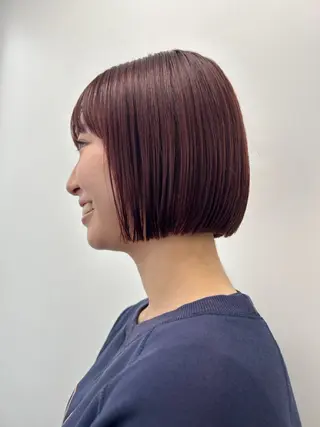 ミディアム 毛流れパーマ/ Rukiaのヘアスタイル