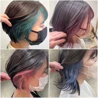 ショート カラー 心斎橋/ブリーチなし 髪質改善/レイヤーのヘアスタイル