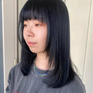 ミディアム カラー misa🫧ナチュラ ル縮毛矯正/髪質改善のヘアスタイル
