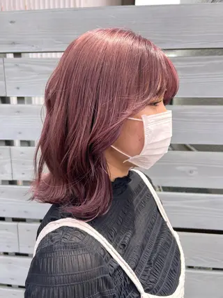 セミロング カラー れいな🌼 ボブ･艶カラー🌼のヘアスタイル