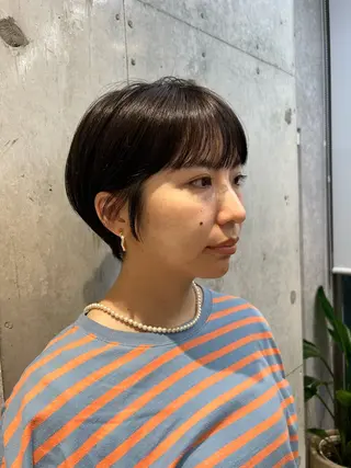ショート カラー ショートウルフくせ毛 お任せくださいのヘアスタイル