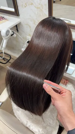 ロング 髪質改善/ メンズカット・パーマのヘアスタイル