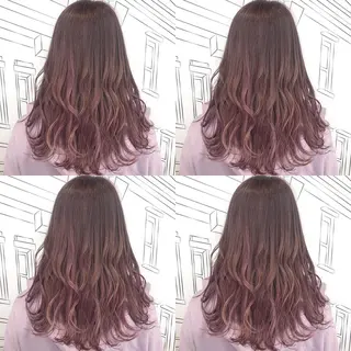 ミディアム カラー TOMOKA 艶髪/透明感カラーのヘアスタイル