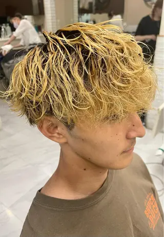 ショート パーマ メンズ 🌻メンズカット 落合諒🌻のヘアスタイル