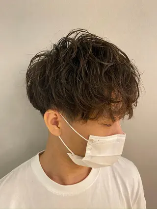 ショート パーマ メンズ 梅田茶屋町メンズ 専門美容師 山元一平のヘアスタイル