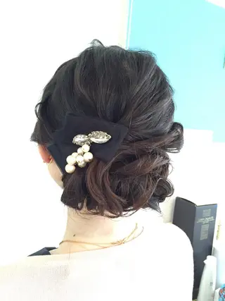 ミディアム セミロング ロング ヘアアレンジ ネイル まつエク 早朝✨ヘアセット 着付け/清水玲歌のヘアスタイル