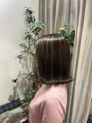 ミディアム 竹口 莉央のヘアスタイル