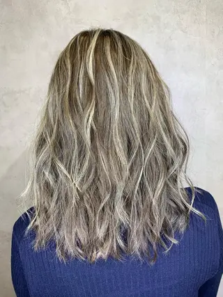 セミロング 西村 雄二/エクステのヘアスタイル