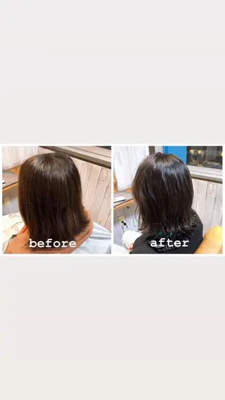 ミディアム カラー 中村 優志のヘアスタイル