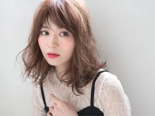 ミディアム カラー パーマ ✨落ち着いた接客 💡高橋優也💡のヘアスタイル