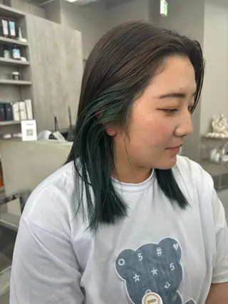 ミディアム カラー kurune fuyuのヘアスタイル