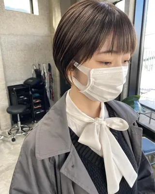 ショート カラー パーマ OVER→三軒茶屋 /縮毛矯正・髪質改善のヘアスタイル