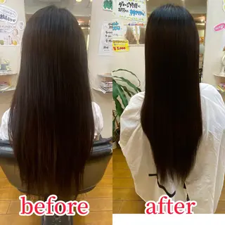 ロング 縮毛矯正モデル募集中 美容室HATSUのヘアスタイル