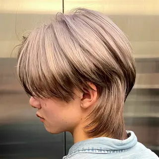 カラー ウルフ/レイヤー/ ブリーチカラーのヘアスタイル