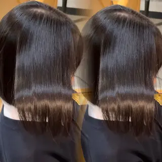 ミディアム 髪質改善/縮毛矯正/ レイヤーカットななこのヘアスタイル