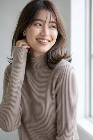 セミロング 白髪染め専門店 Recolor京橋店のヘアスタイル