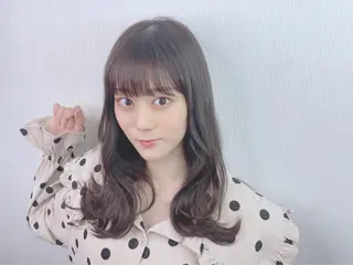 セミロング カラー パーマ ヘアアレンジ 【公式】amble luxe池袋東口🩷のヘアスタイル