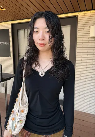 ロング パーマ 暖色/パーマ 🌼クニトウメイのヘアスタイル