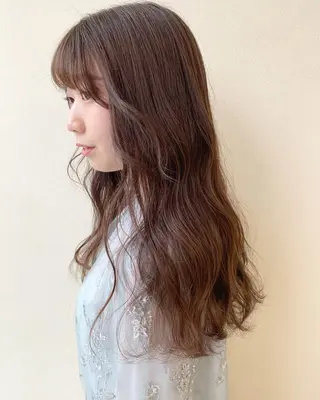 ロング カラー 立川 奈那子のヘアスタイル