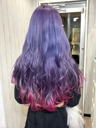 ロング カラー 桑原 由理のヘアスタイル