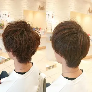 ショート メンズ パーマ 宮本 秀人のヘアスタイル