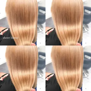 ロング カラー ハイトーン×レイヤー カットTAKUMIのヘアスタイル
