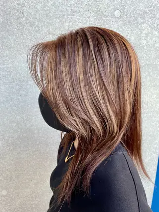 セミロング カラー 坂本 勇将のヘアスタイル